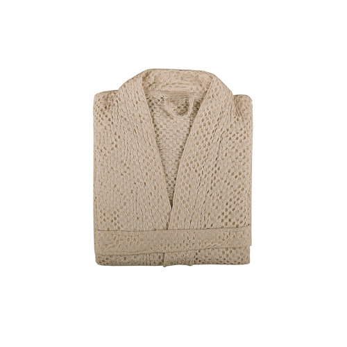 BRICINÍ Be Vegan Cotton Waffle MidCalf Bathrobe with Pockets Wayfair